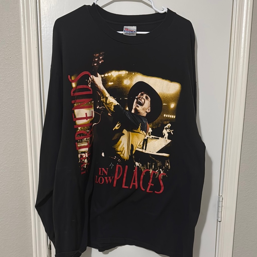 Garth Brooks Black Graphic Long Sleeve Shirt